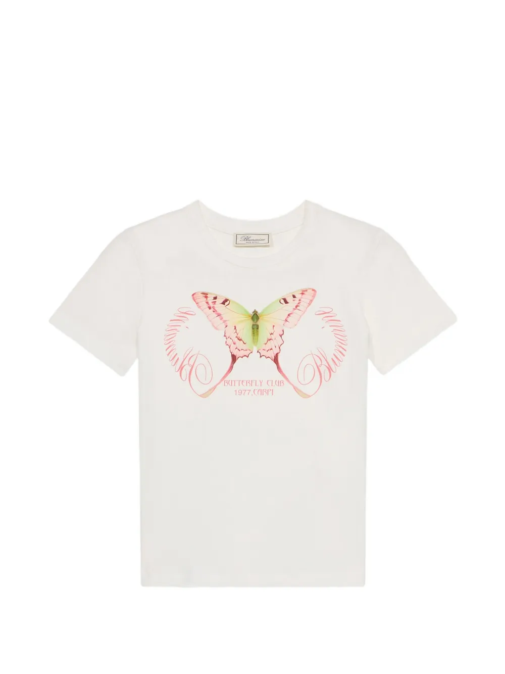 Blumarine T-shirt con stampa farfalla - Bianco