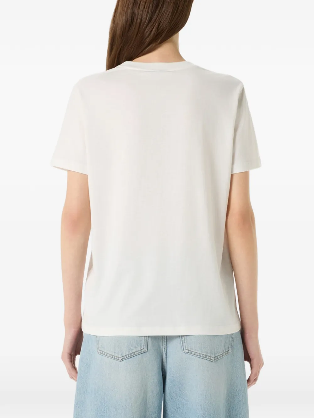 Blumarine T-shirt met vlinderprint Wit