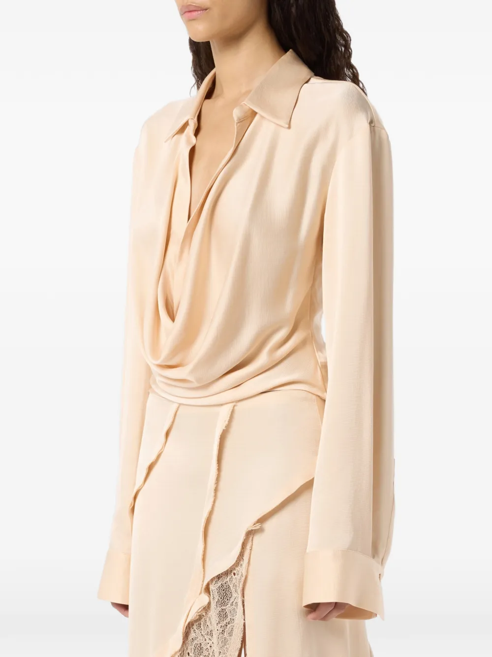 Blumarine Blouse met lange mouwen Beige