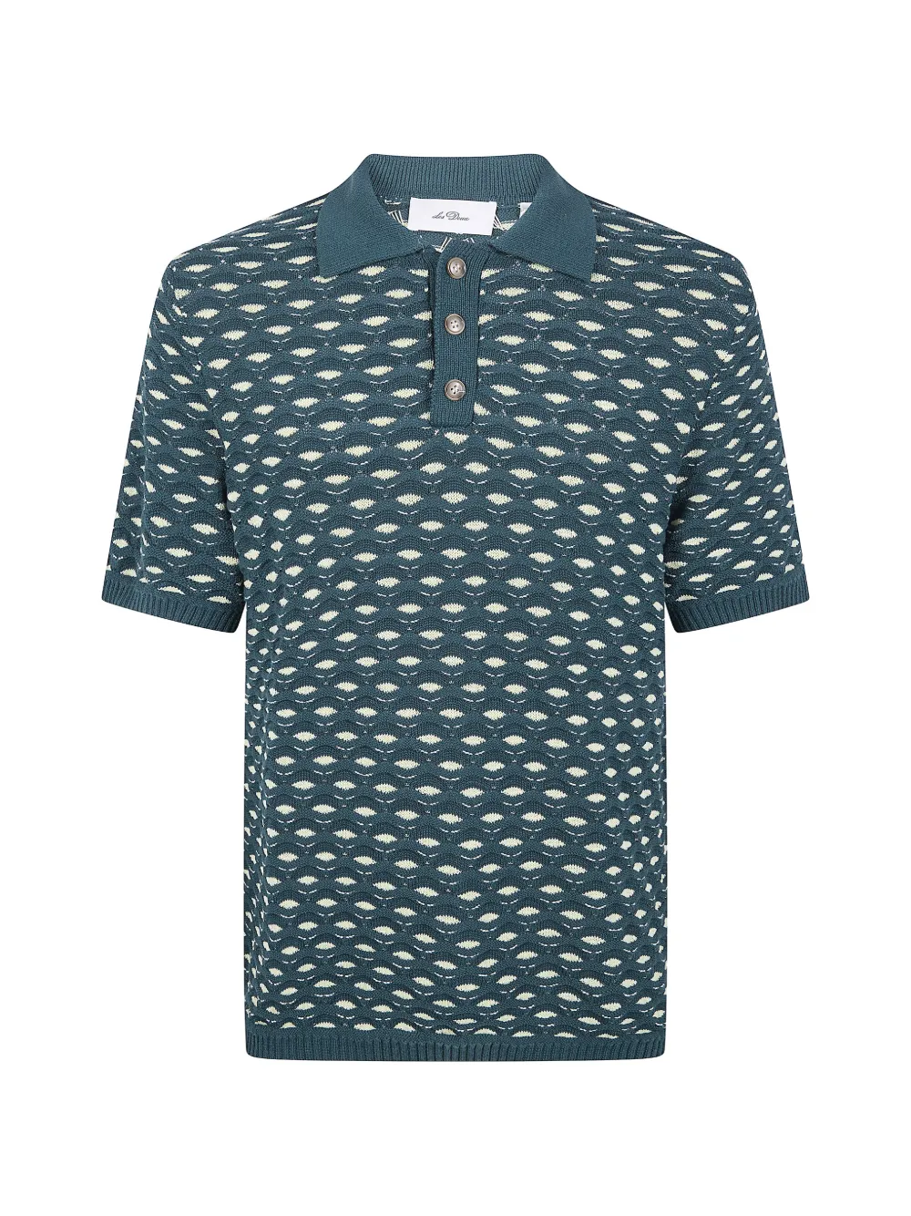 Les Deux Esmay Shell knitted polo shirt - Blu