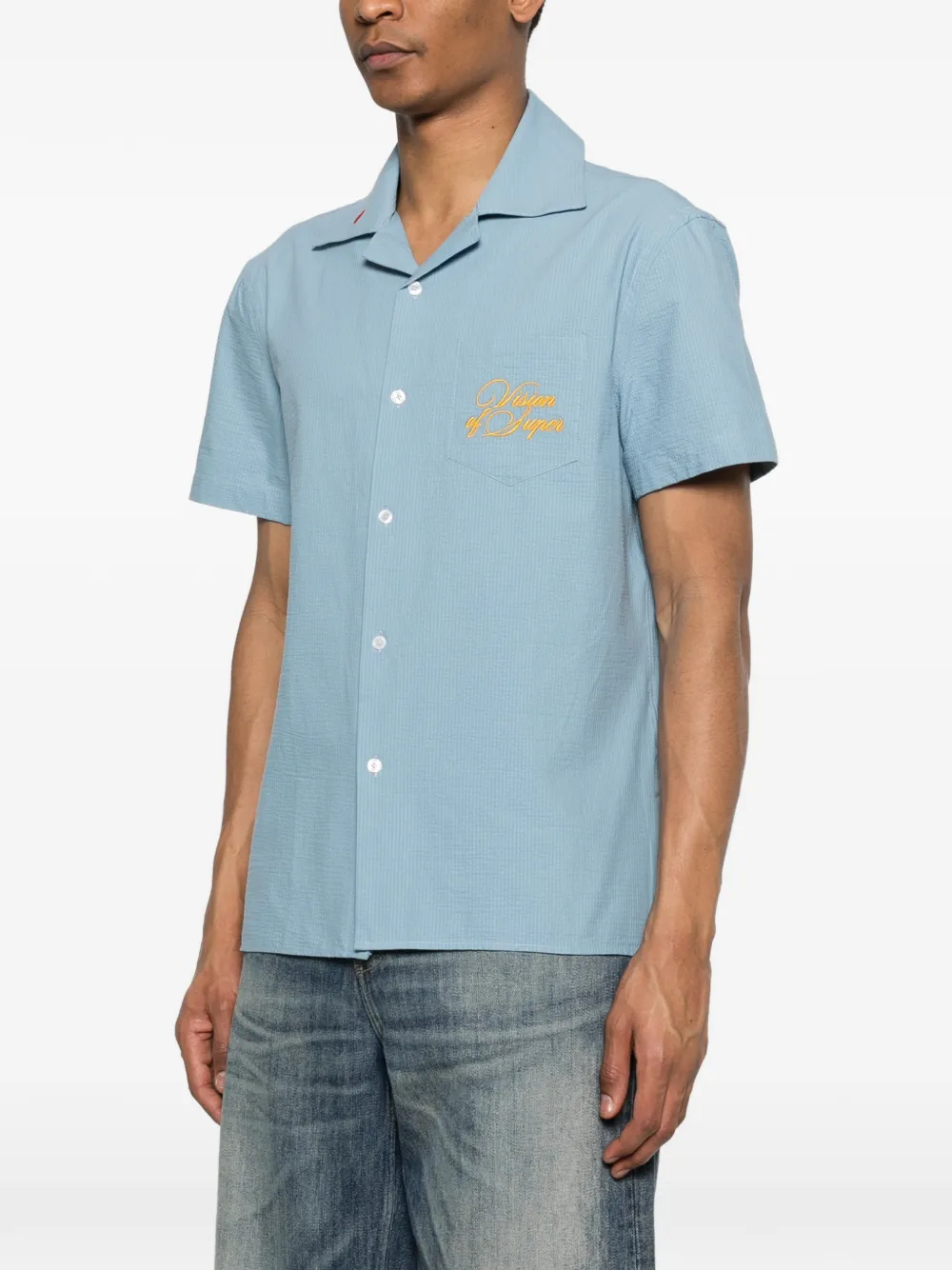 Vision Of Super Overhemd met geborduurd logo Blauw