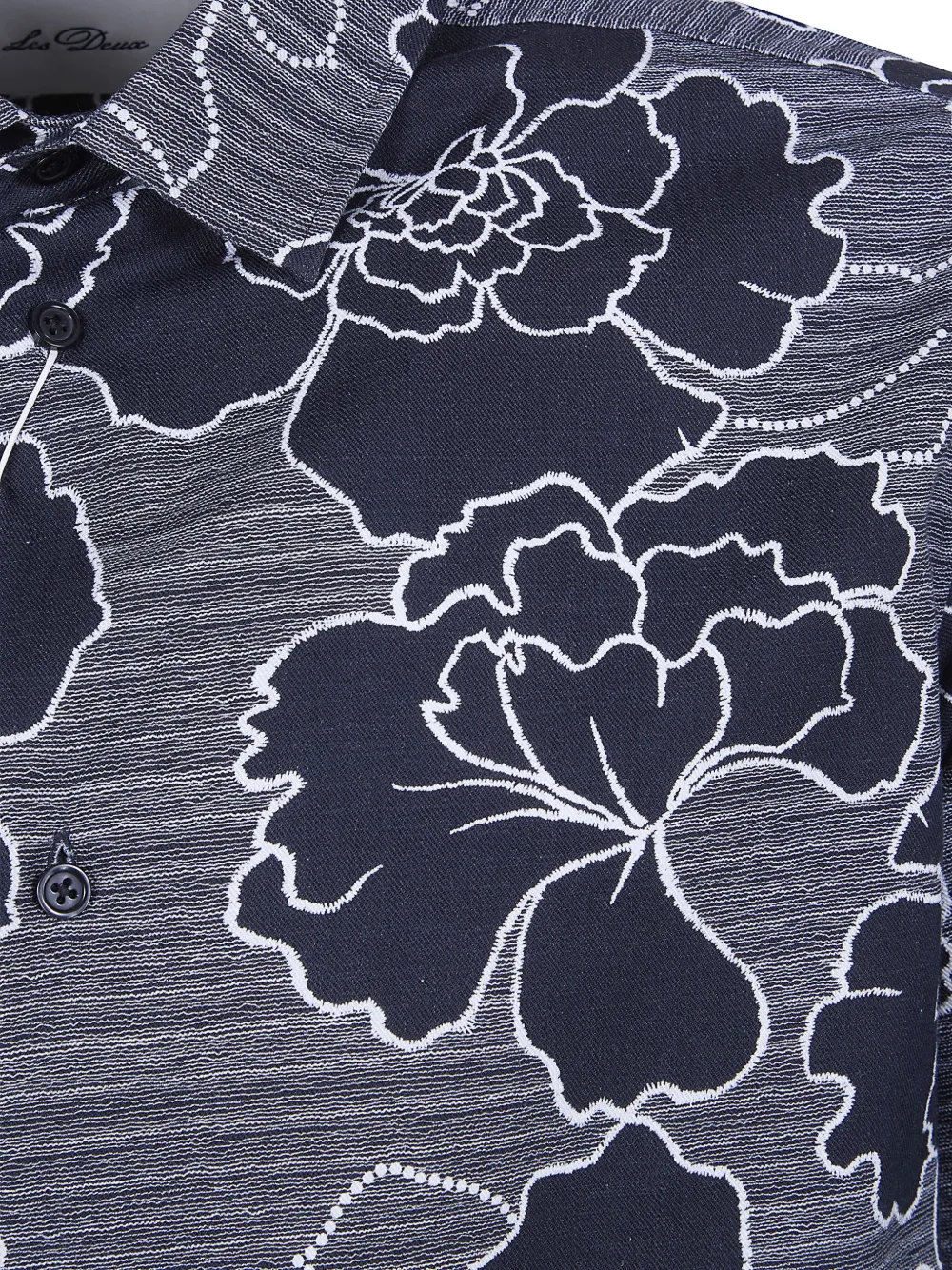 Les Deux Charlie Poppy overhemd met bloemenprint Blauw
