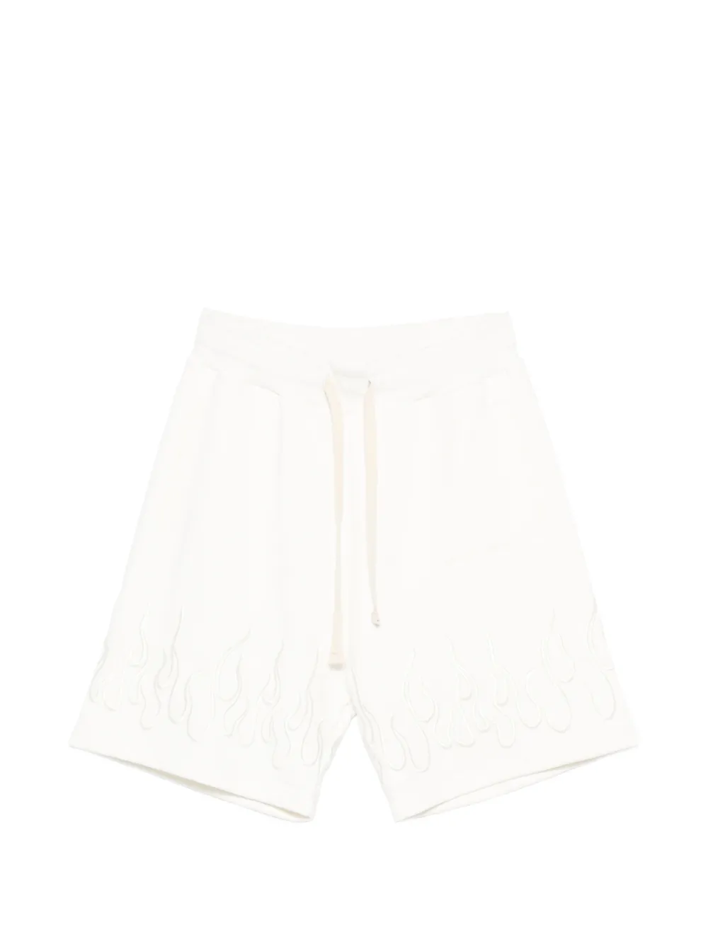 Vision Of Super flame-embroidered shorts - Bianco
