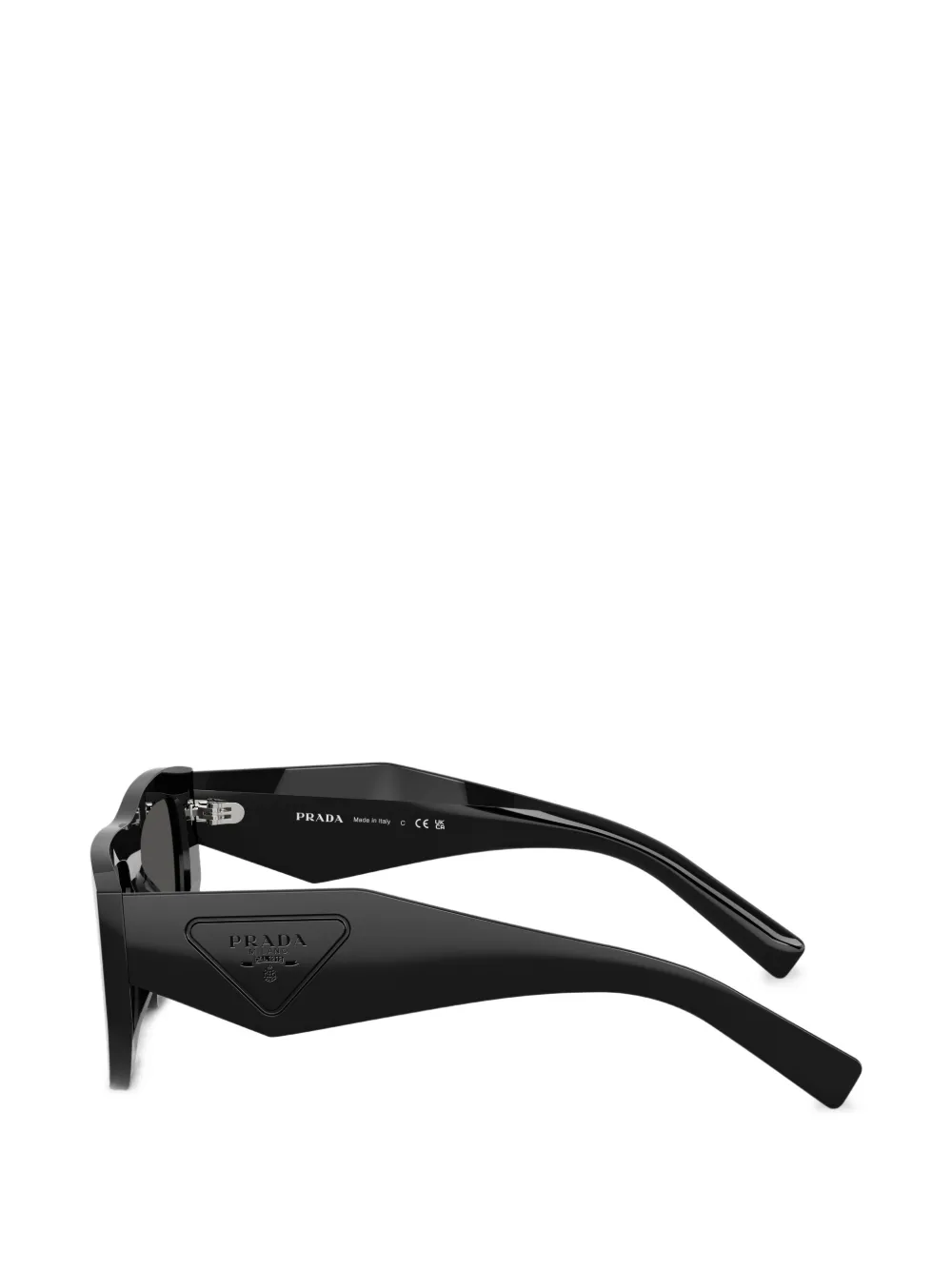 Prada Eyewear Bril met rechthoekig montuur Zwart