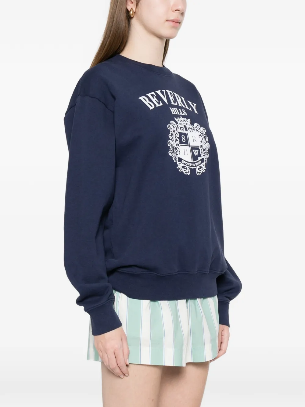  Sporty & Rich Graphic-print Sweatshirt - Blue 