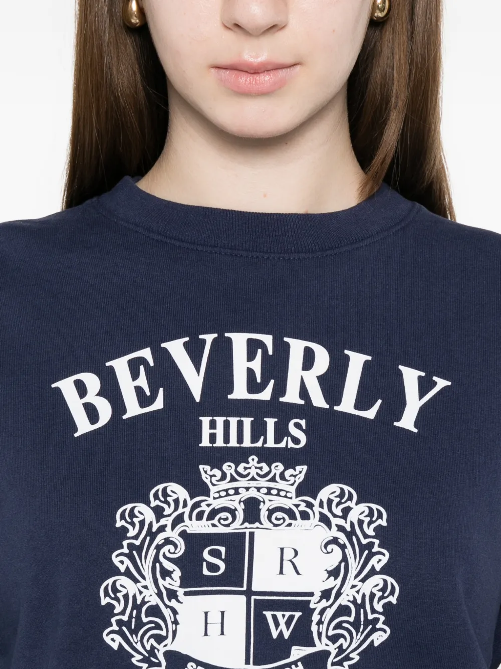 Sporty & Rich Sweater met grafische print Blauw