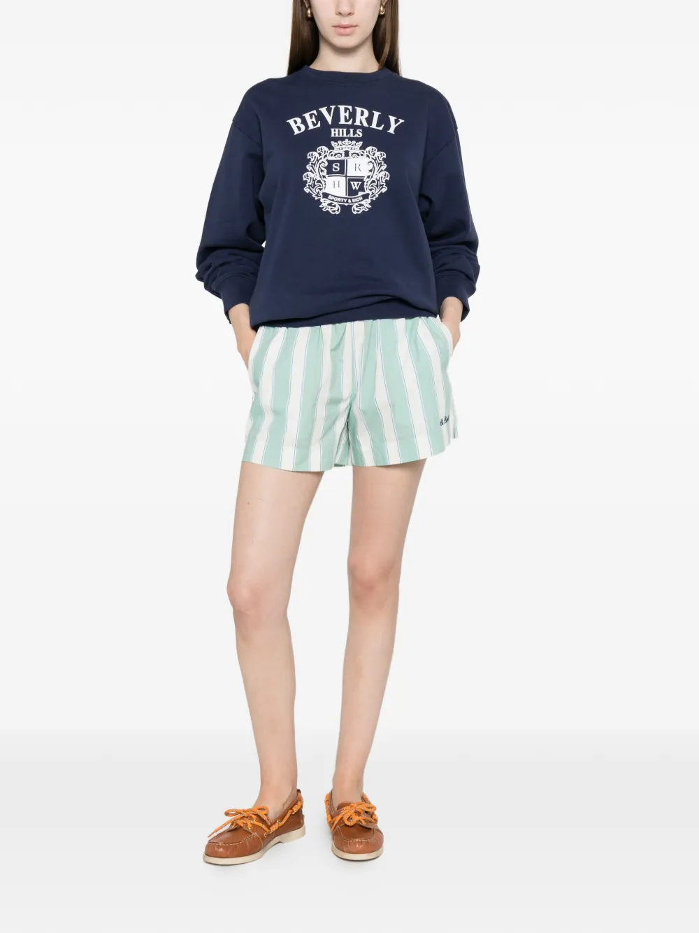  Sporty & Rich Graphic-print Sweatshirt - Blue 