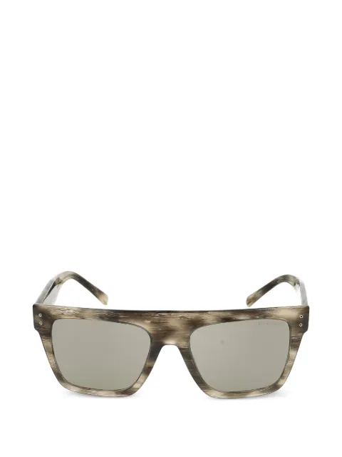 Giorgio Armani ストライプ スクエアフレーム サングラス