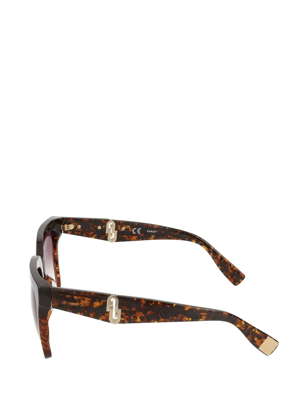  Furla Logo Square-frame Sunglasses - Brown 