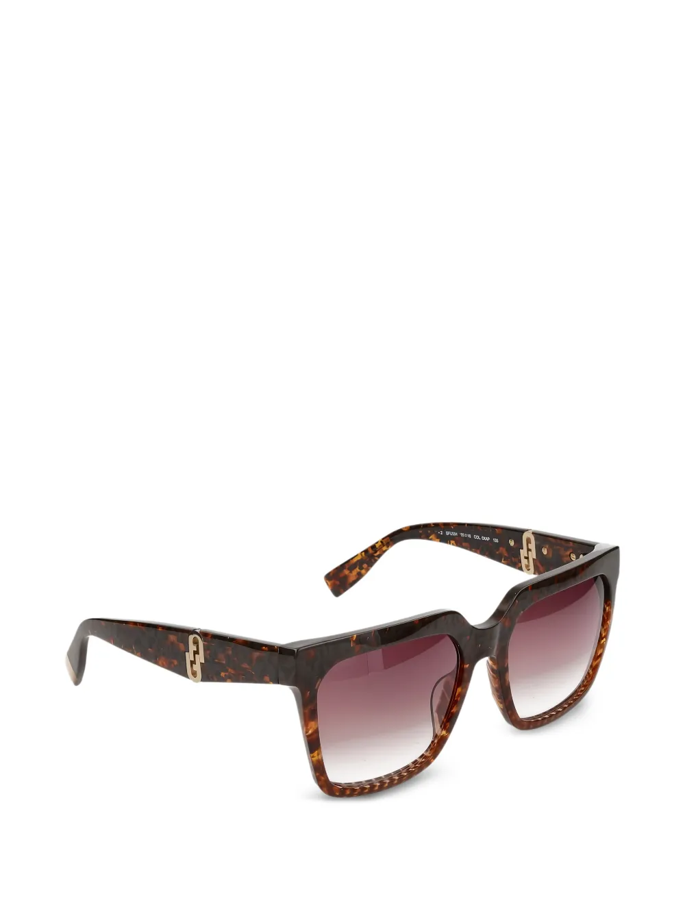 Furla logo square-frame sunglasses - Marrone