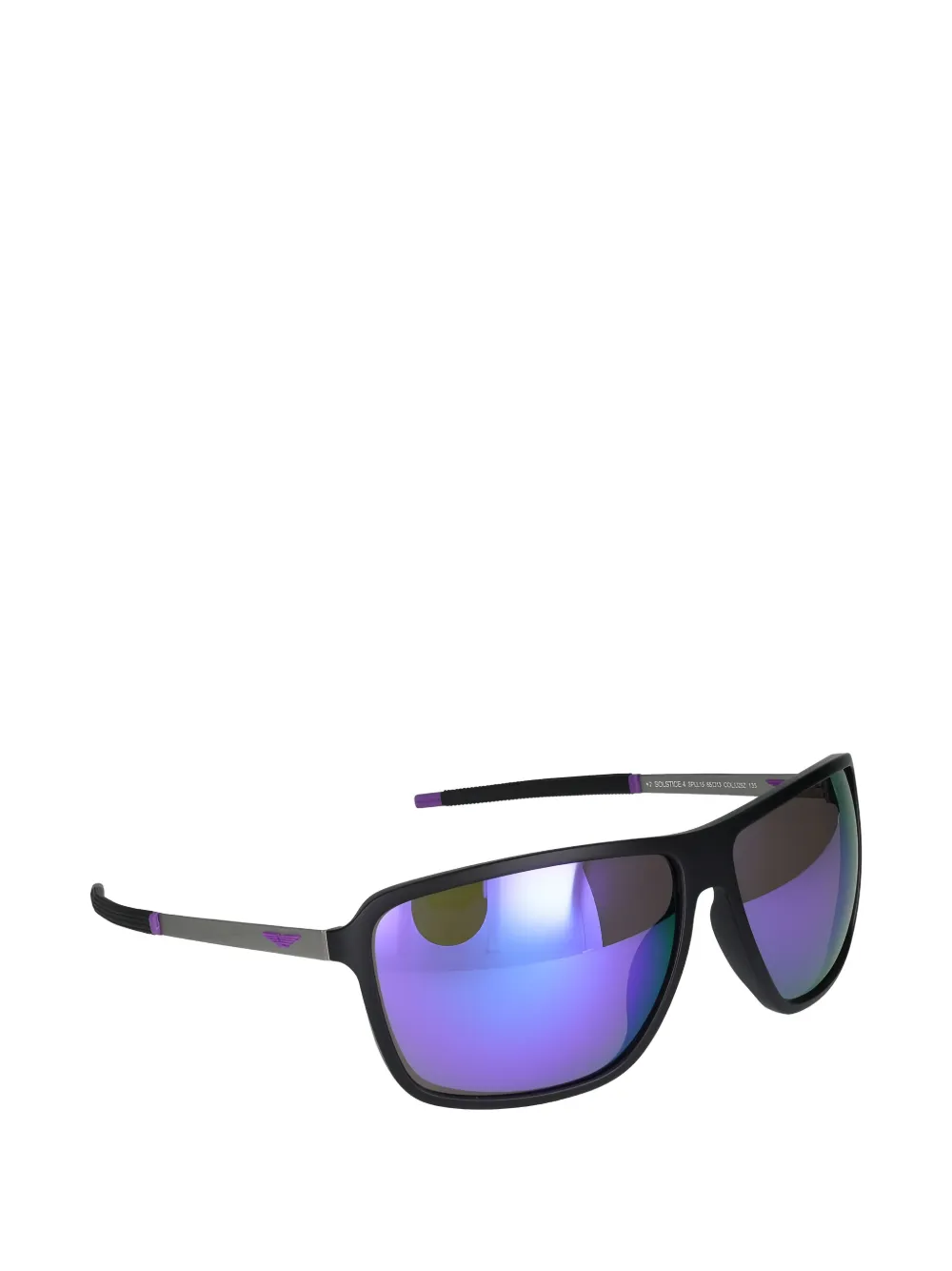  Police Rectangle Logo Sunglasses - Black 