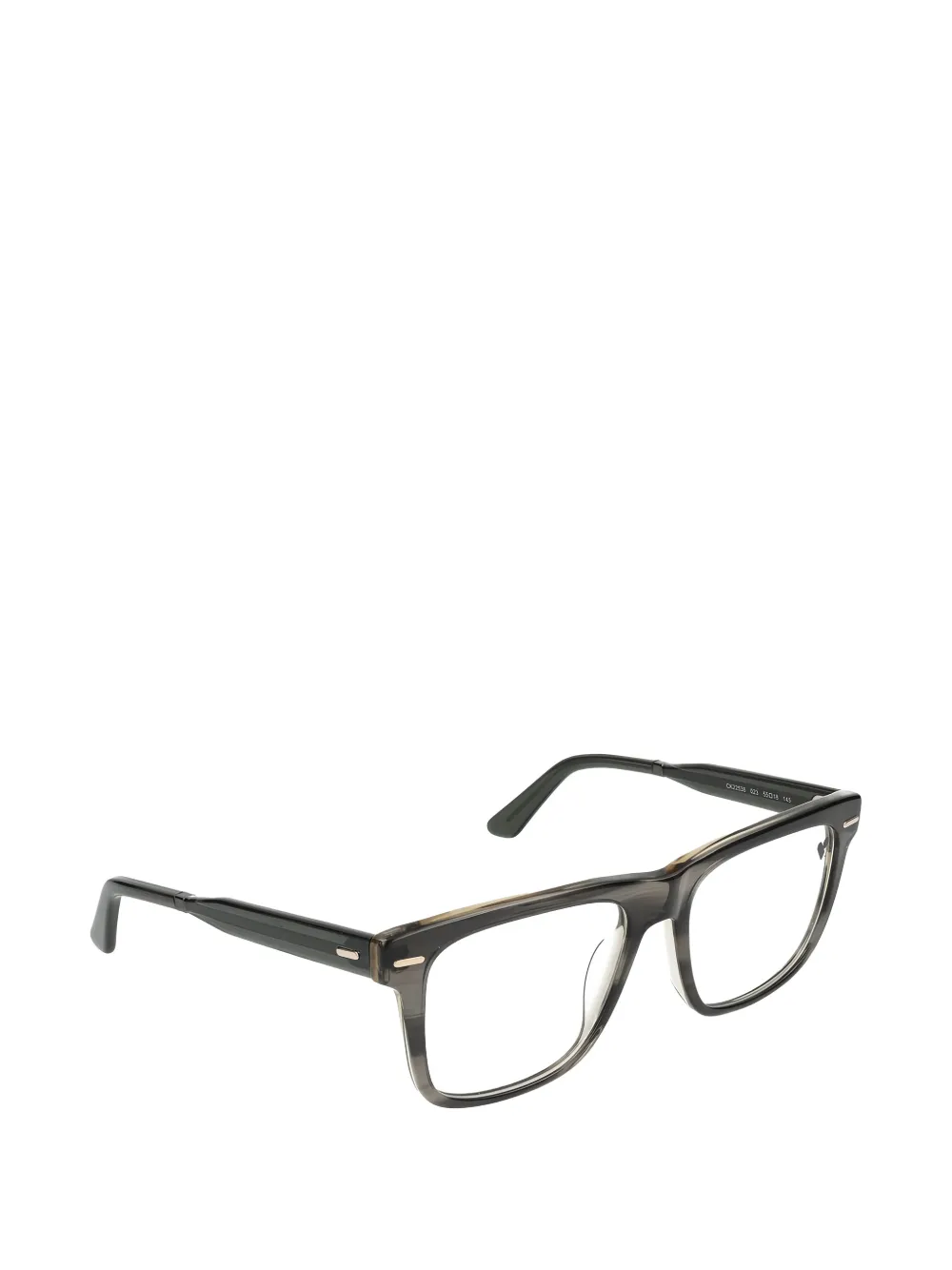  Calvin Klein Striped Rectangle Eyeglasses - Grey 