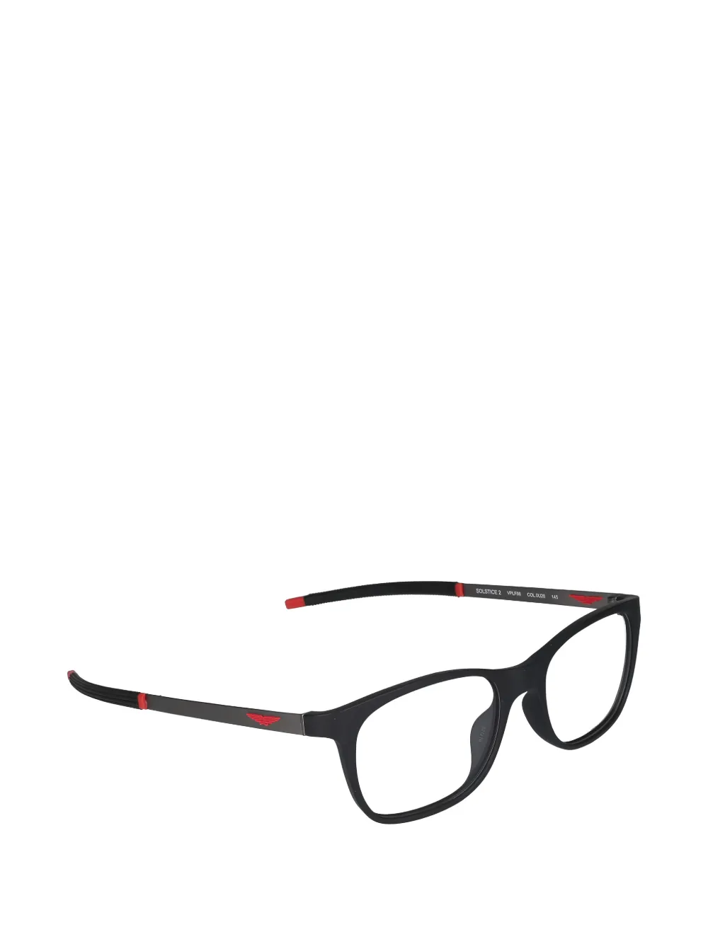  Police Round Eyeglasses - Black 
