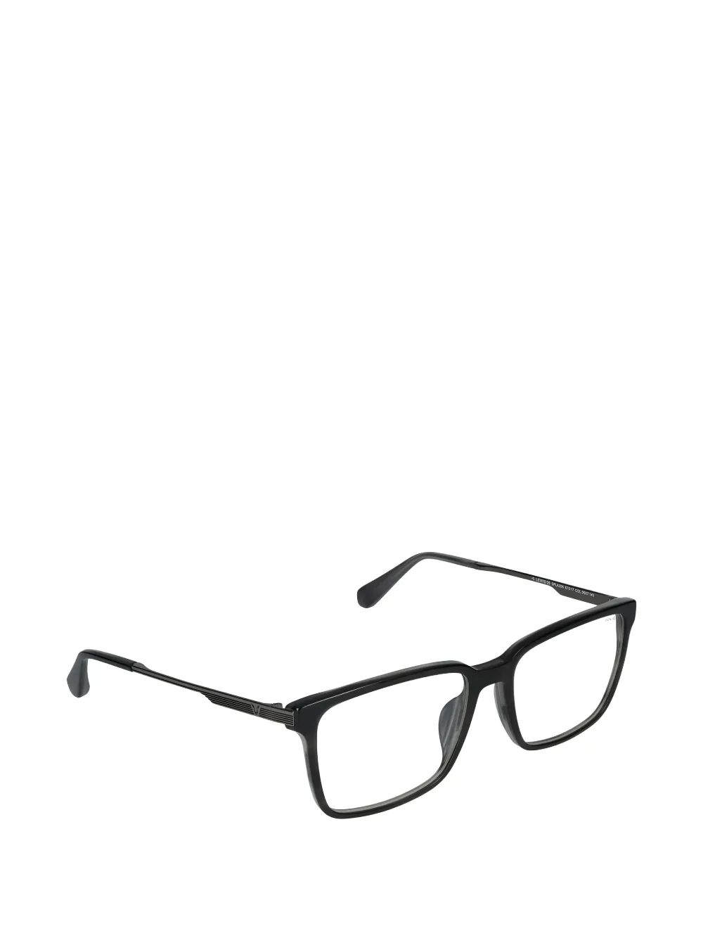  Police Rectangle Frame Eyeglasses - Black 