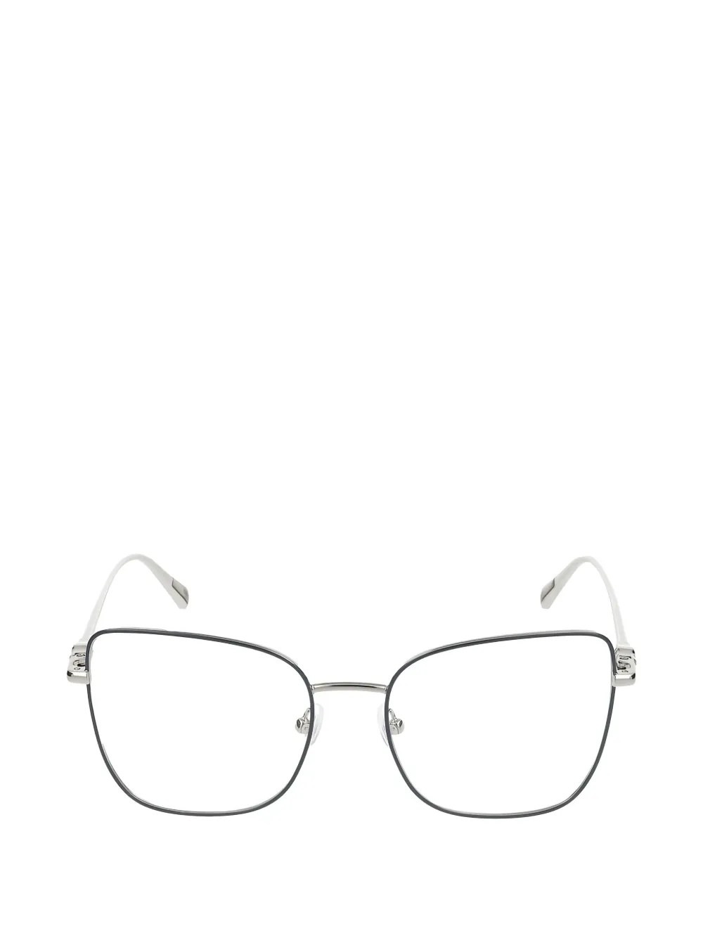 Longchamp Geometic-frame Glasses In Silver