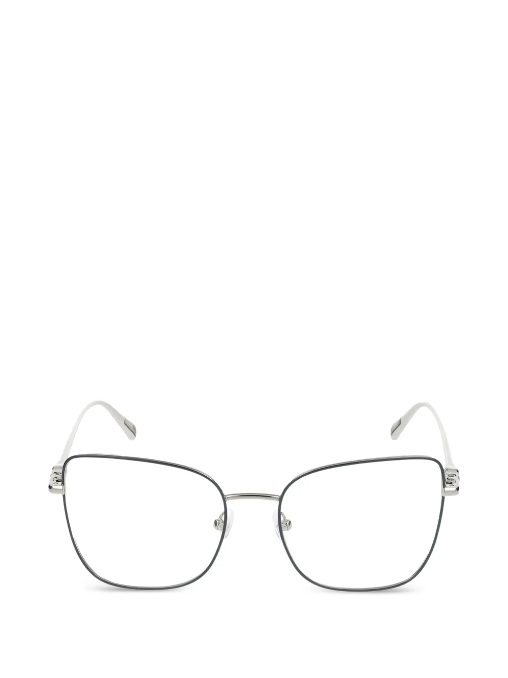 Longchamp geometic-frame glasses - Argento