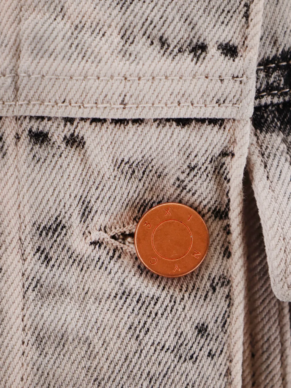  3x1 Bleached Denim Jacket - Neutrals 