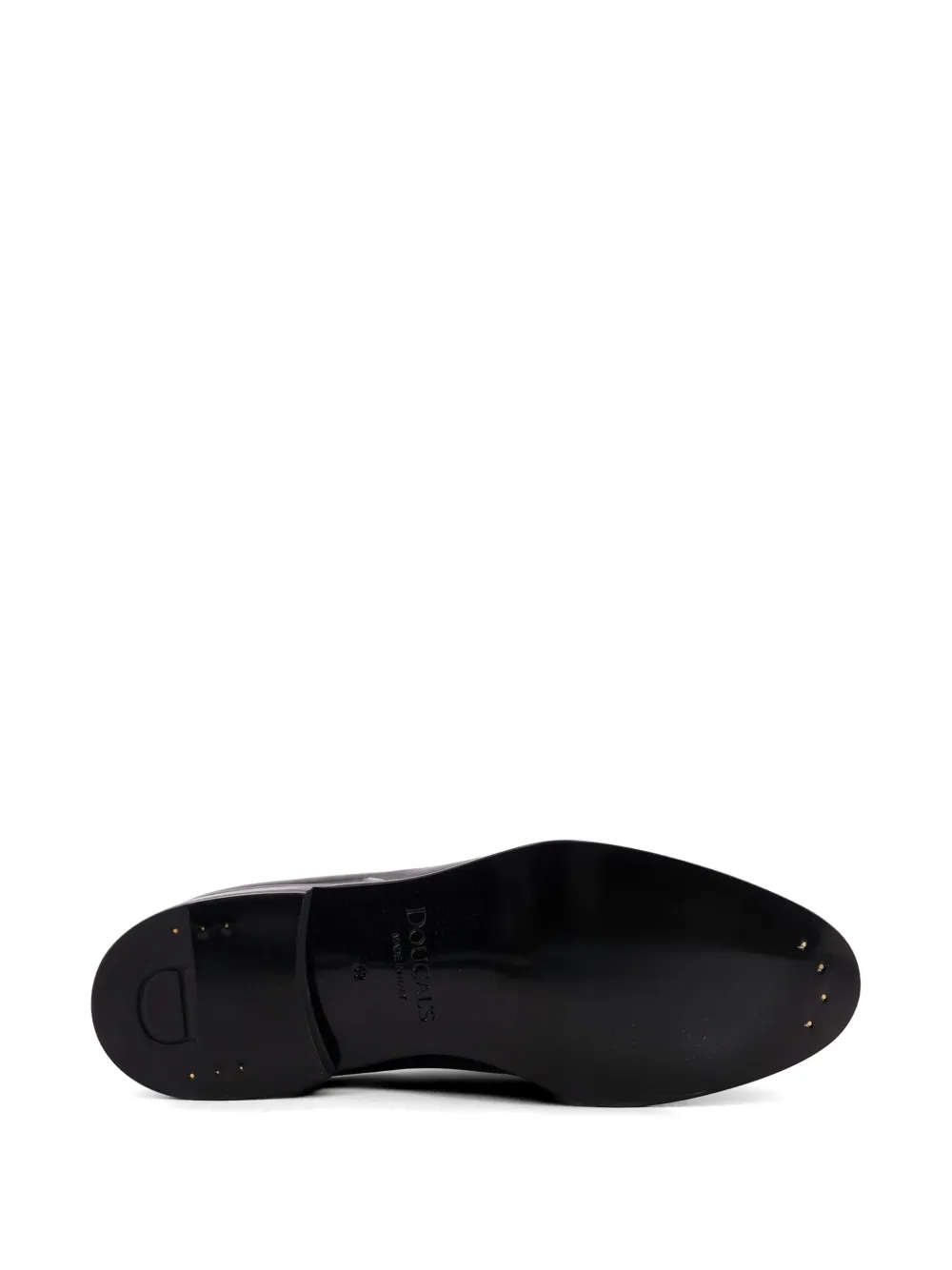 Doucal's logo patent leather loafers Zwart