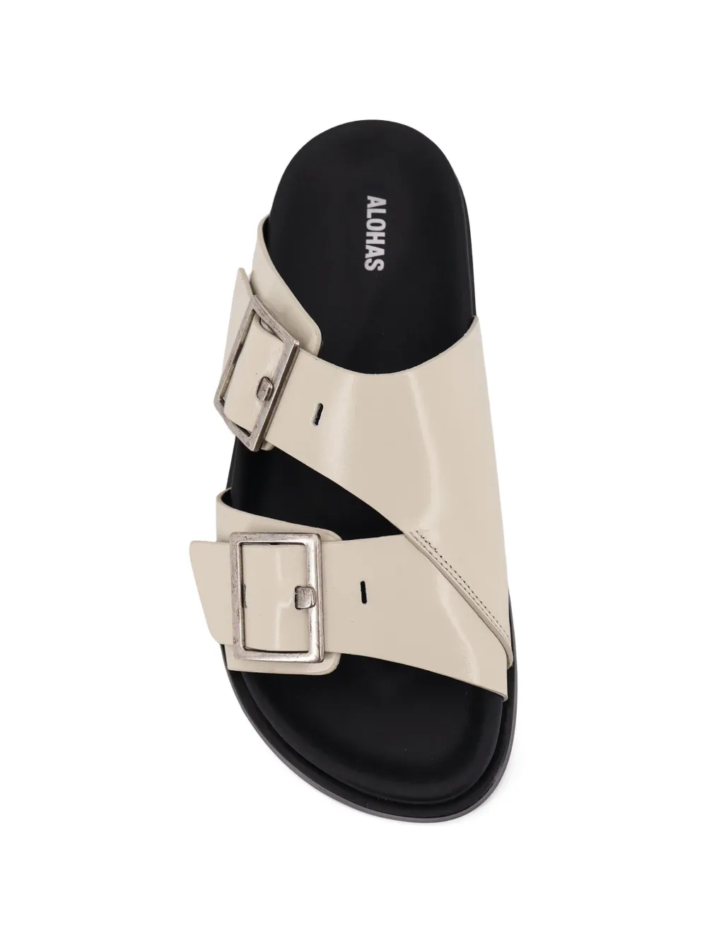 ALOHAS adjustable strap leather sandals Beige