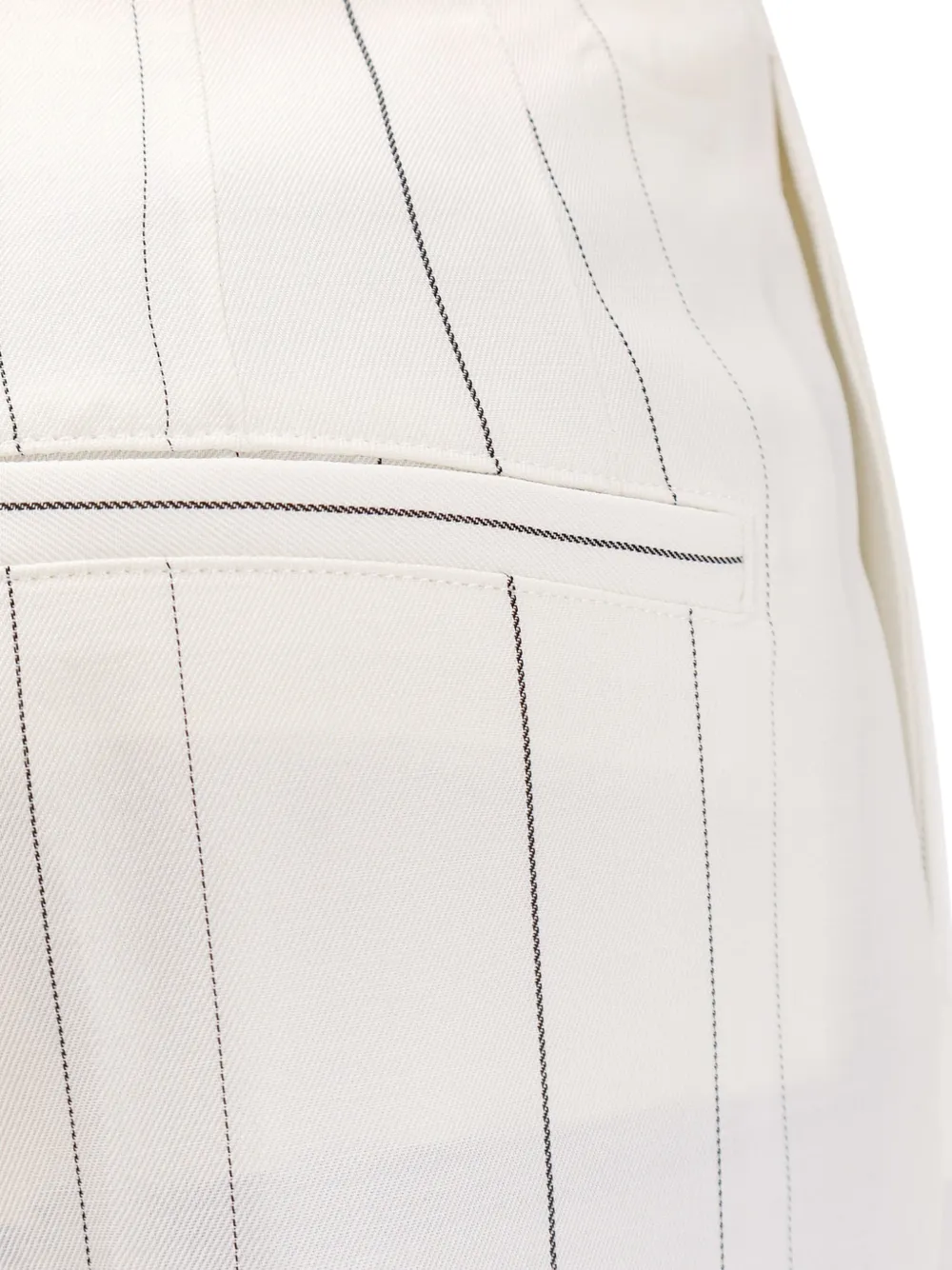 Semicouture Adelina gestreepte geplooide palazzo broek Beige