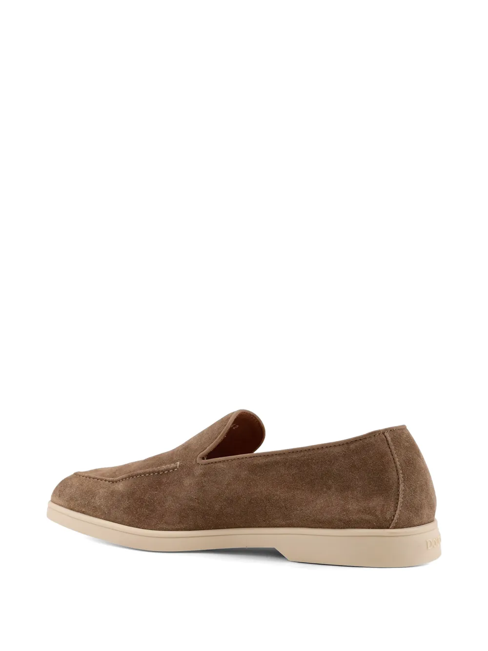 Doucal's Suède loafers met stiksel Bruin