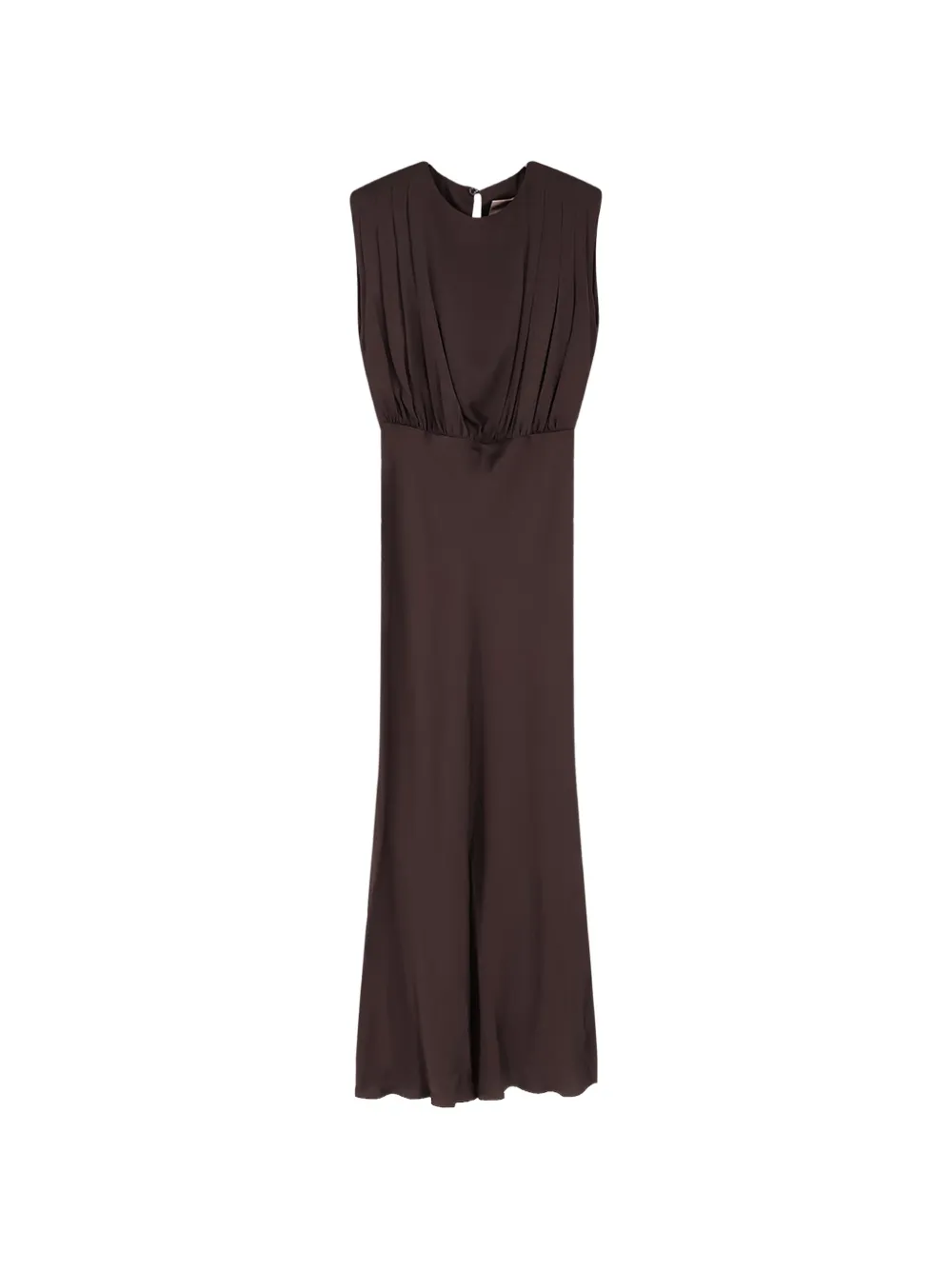 Semicouture padded shoulders dress - Marrone
