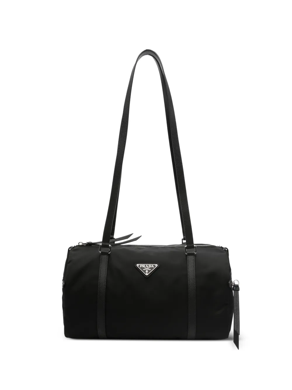 Prada triangle-logo zip shoulder bag - Nero