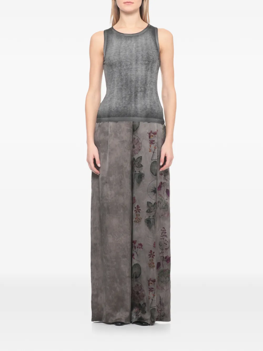  Avant Toi Ribbed Knit Tank Top - Grey 