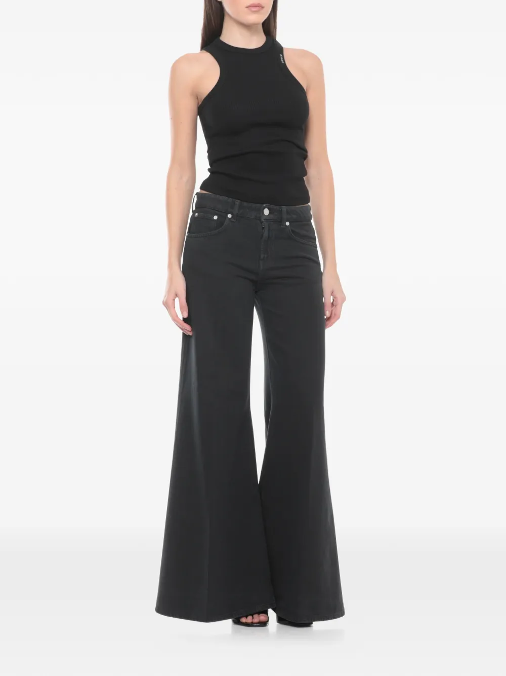  Dondup Pressed-crease Flared Jeans - Black 