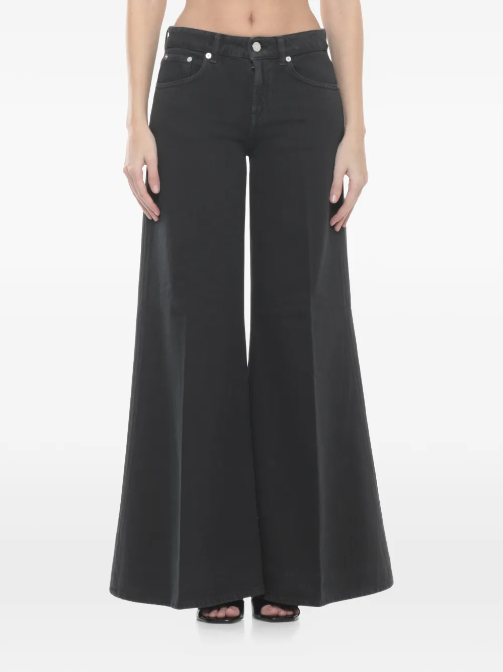  Dondup Pressed-crease Flared Jeans - Black 