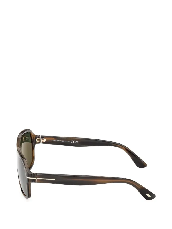 TOM FORD Eyewear スクエアフレーム サングラス | ブラウン | FARFETCH JP