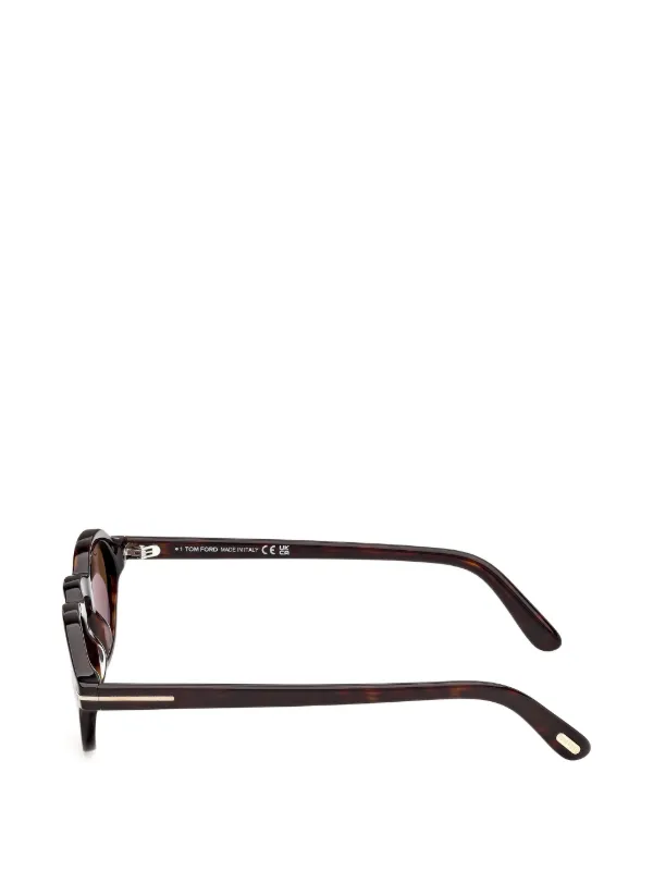 TOM FORD Eyewear ラウンドフレーム サングラス | ブラウン | FARFETCH JP