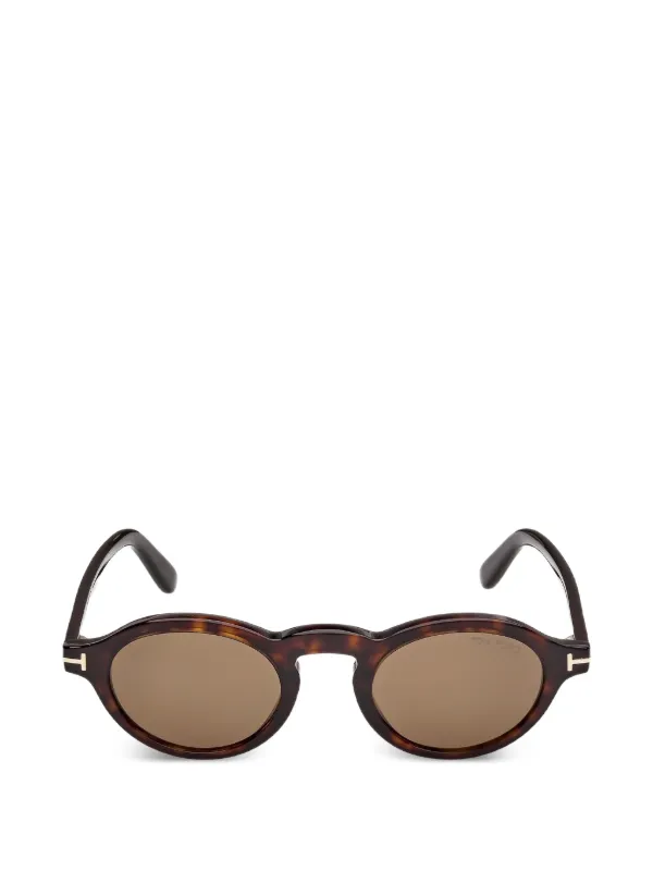 TOM FORD サングラス ブラウン TOM FORD Eyewear ラウンドフレーム サングラス | ブラウン | FARFETCH JP