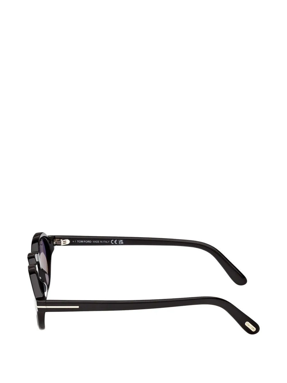TOM FORD Eyewear Zonnebril met rond montuur Zwart