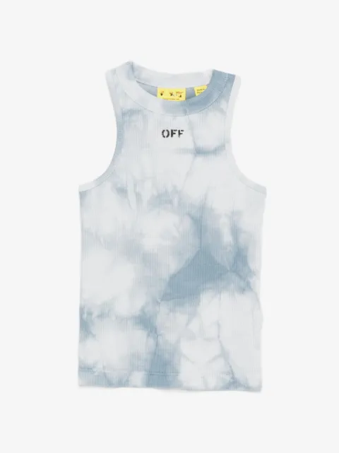 Off-White Kids tie-dye ribbed top
