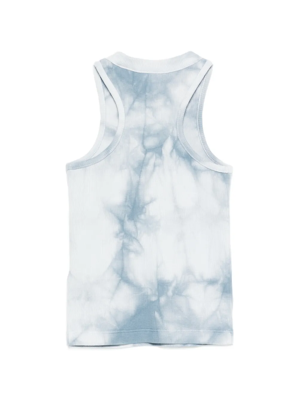 Off-White Kids Geribbelde top met tie-dye print Blauw