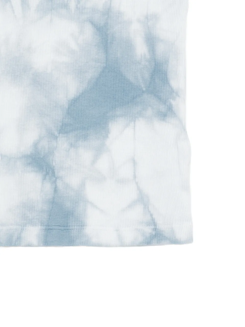 Off-White Kids Geribbelde top met tie-dye print Blauw