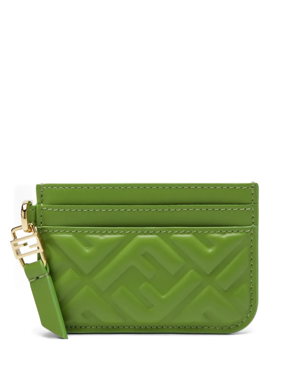 FENDI Portacarte Baguette con motivo FF - Verde