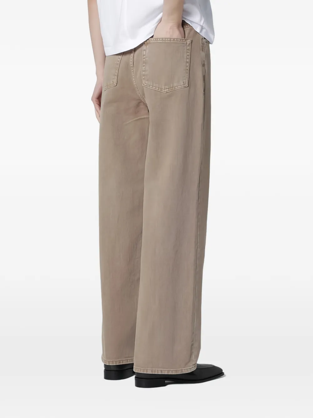 DUNST Jeans met wijde pijpen Beige