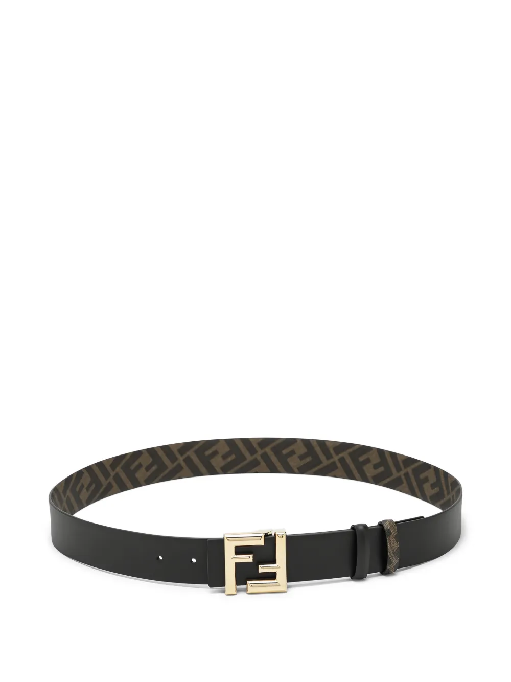 FENDI Cintura reversibile con fibbia FF - Nero