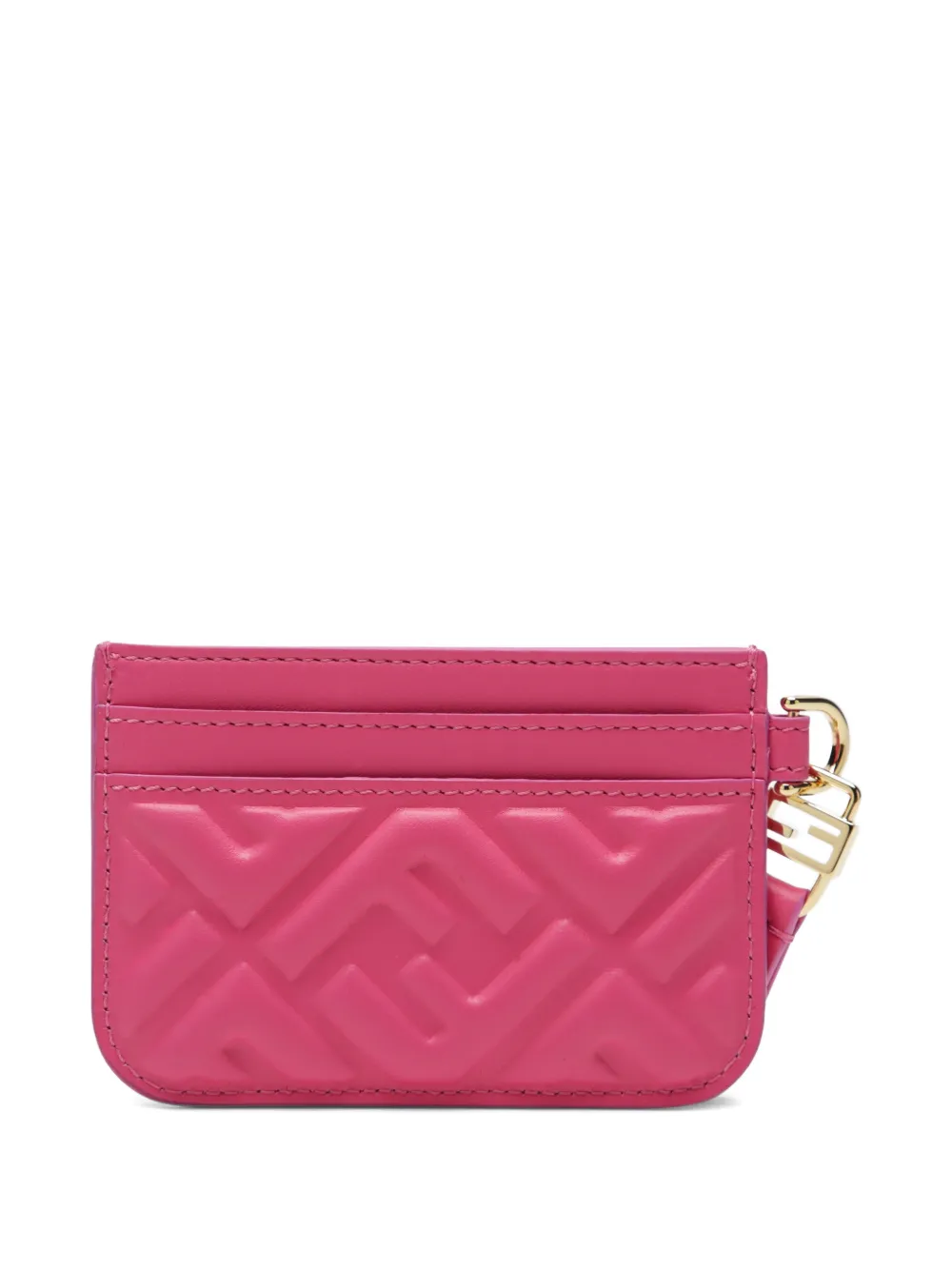 FENDI Baguette pasjeshouder met FF-reliëf Roze