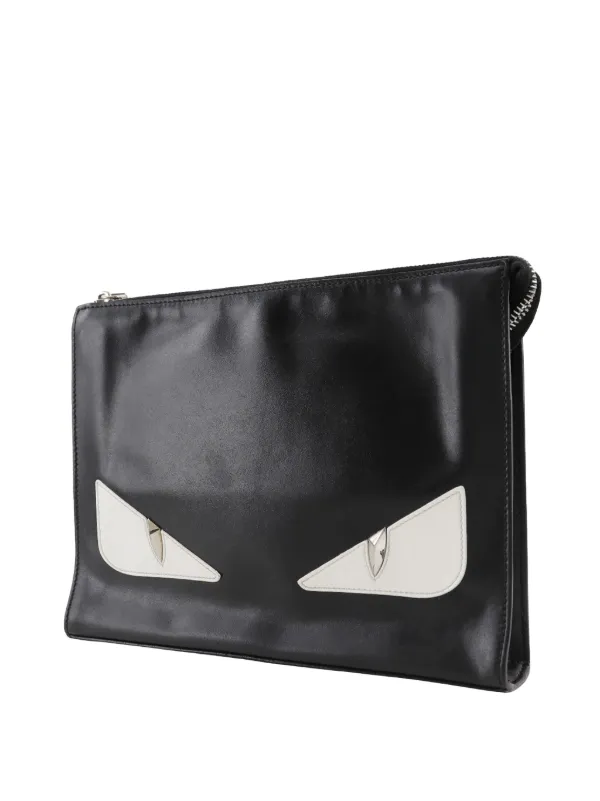 Fendi Pre-Owned 2010-2026 レザー モンスター クラッチバッグ 
