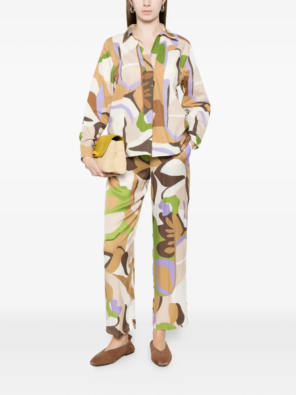  Marella Patterned Trousers - Neutrals 