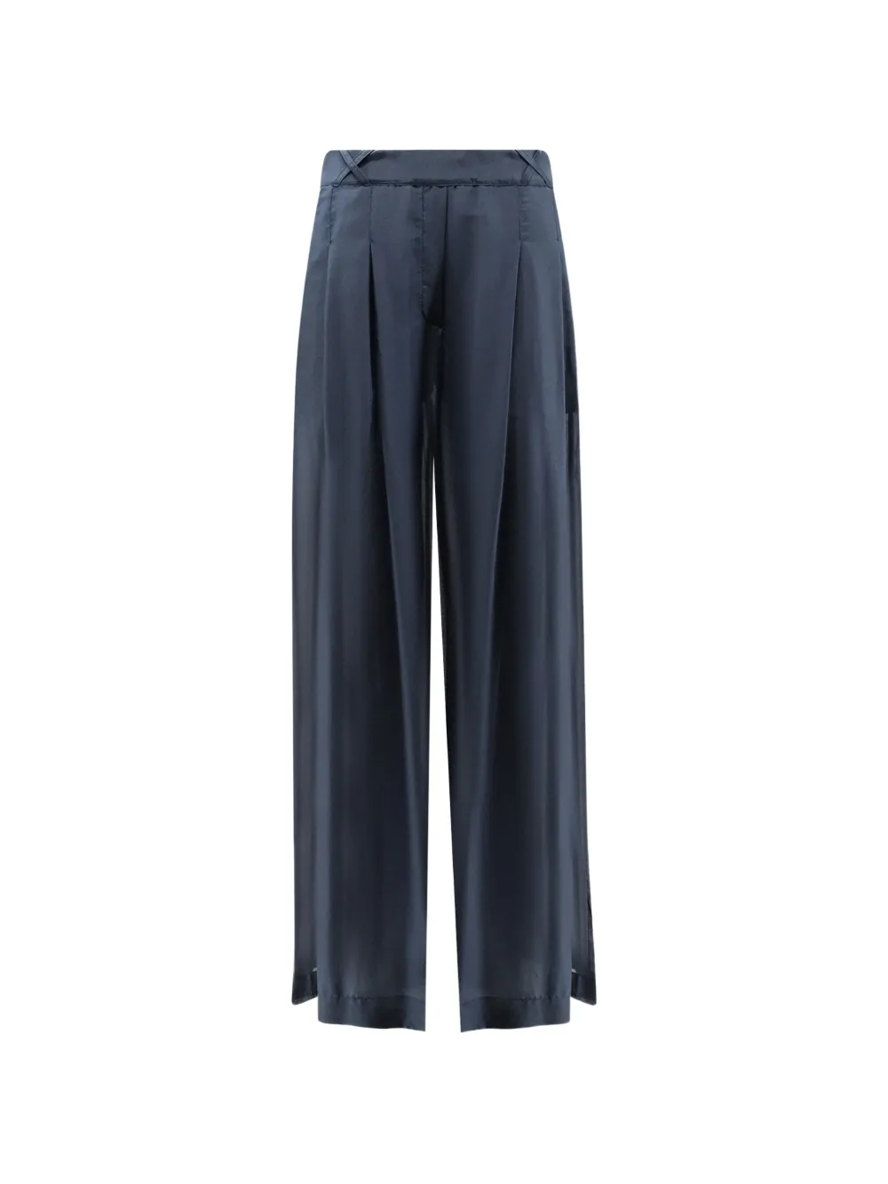 Semicouture pleated palazzo pants - Blu