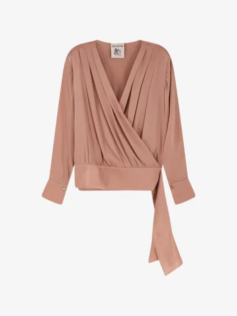 Semicouture V-neck long-sleeve blouse