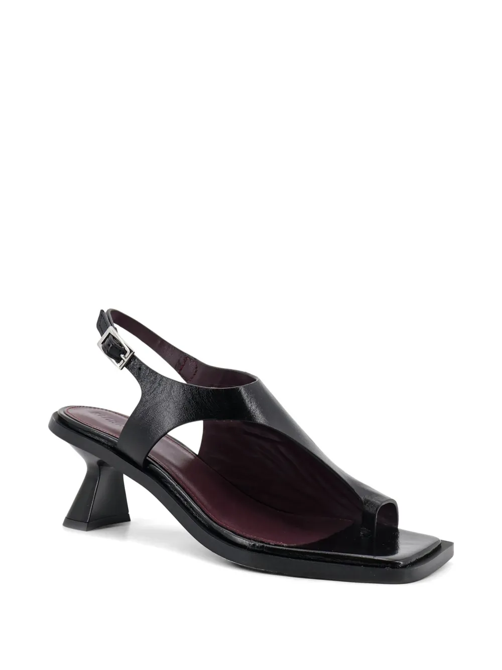 ALOHAS Mahina squared-toe sandals Zwart