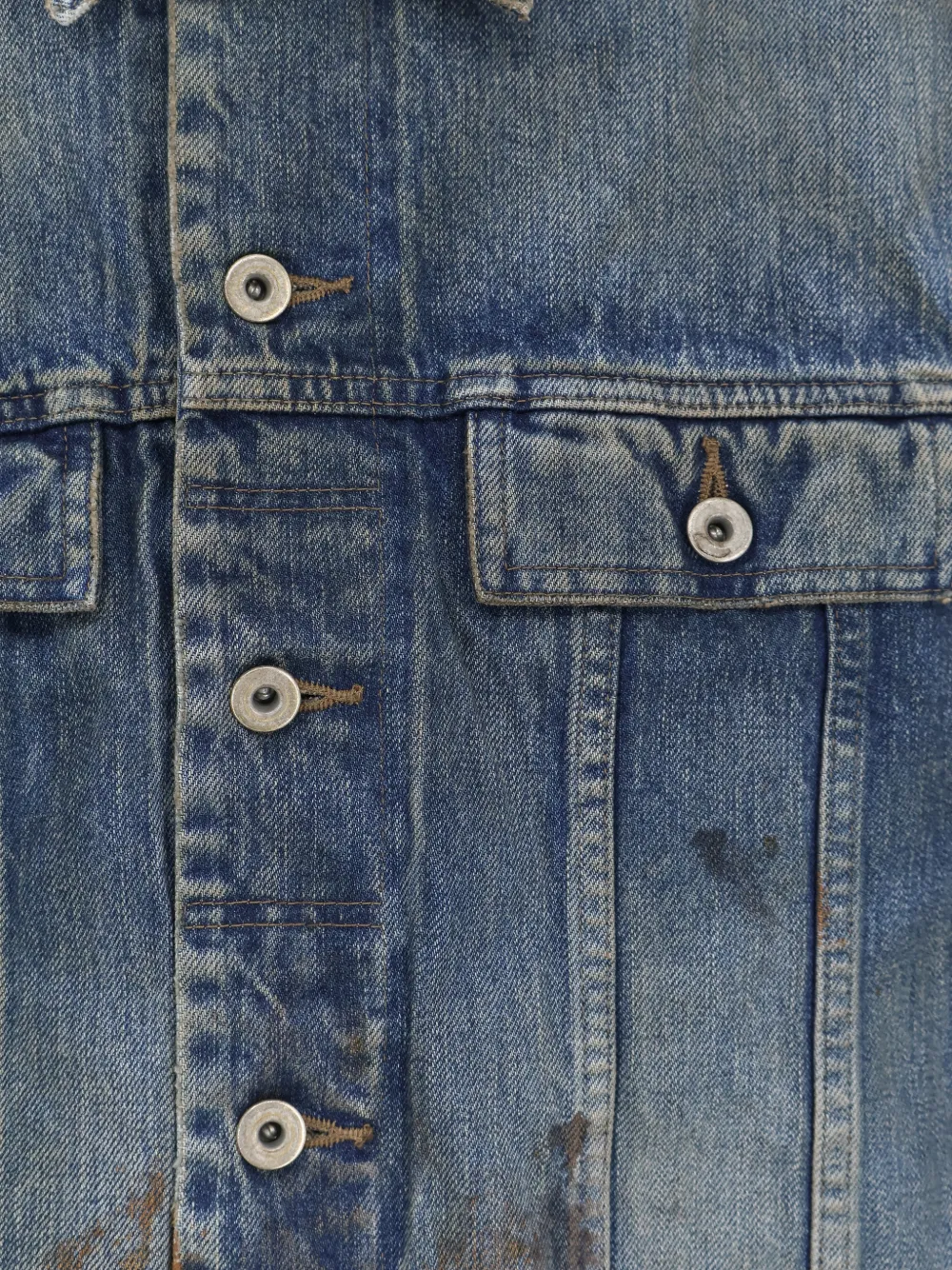 Rick Owens DRKSHDW Denim gilet met knopen Blauw