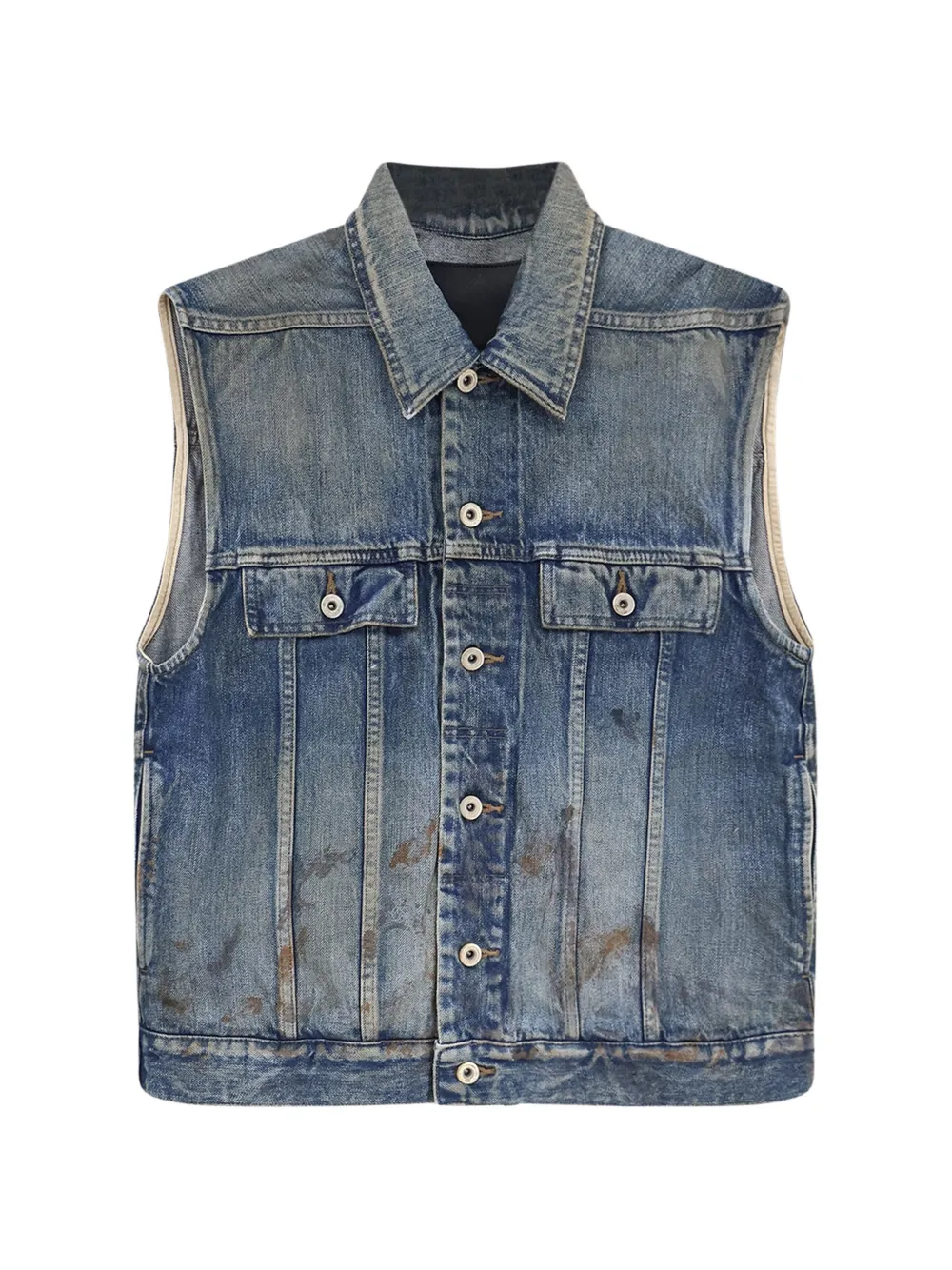 Rick Owens DRKSHDW buttoned denim gilet - Blau