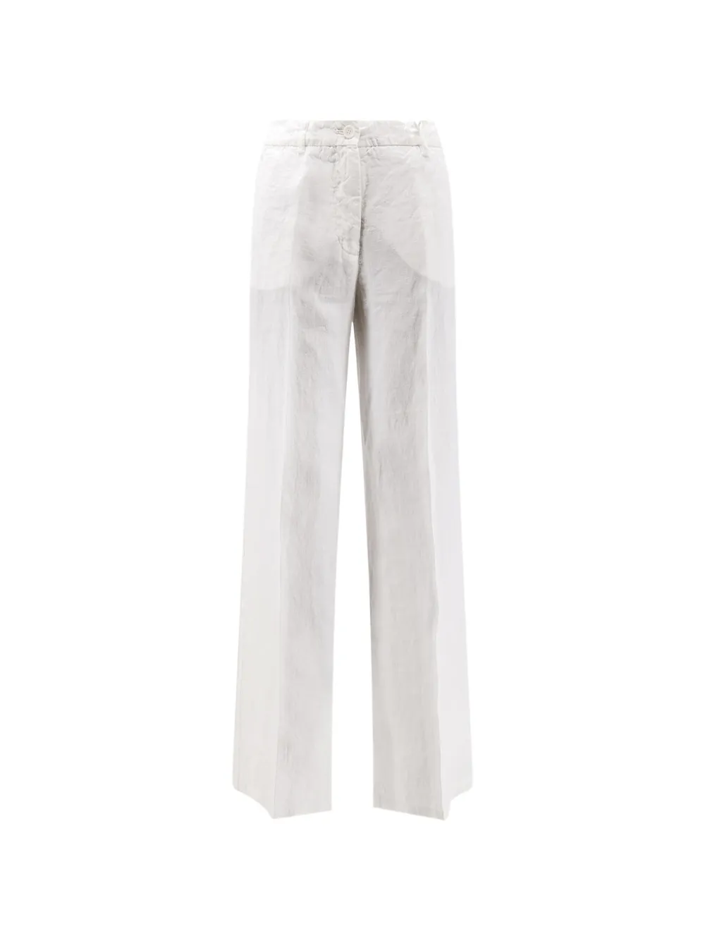 ASPESI pressed-crease wide-leg trousers - Bianco