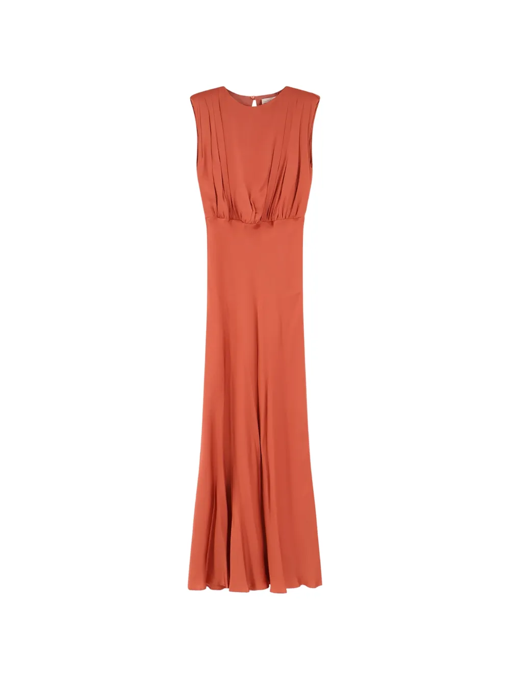 Semicouture pleated sleeveless maxi dress - Arancione